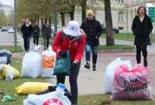 Photo of — Омск: волонтёры убирают мусор на улицах